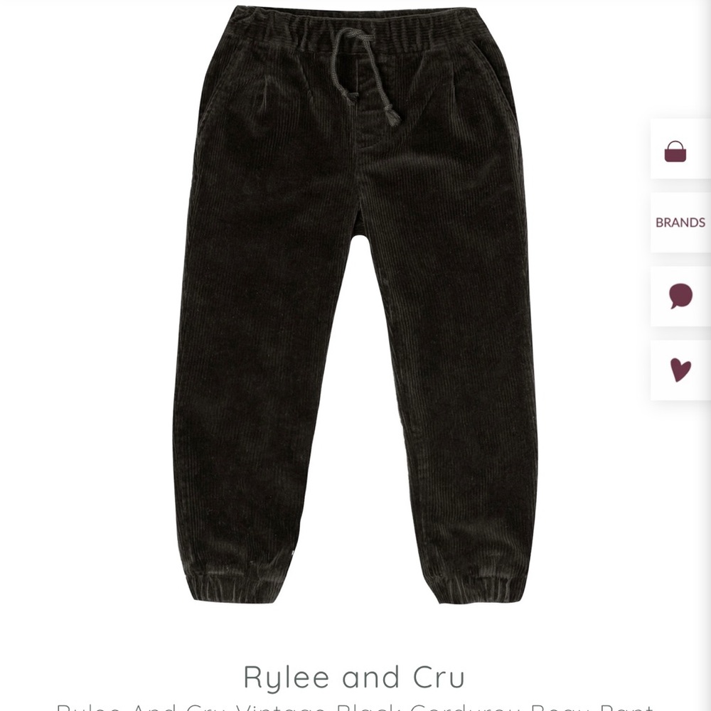 Rylee + Cru Beau Pant Vintage Black